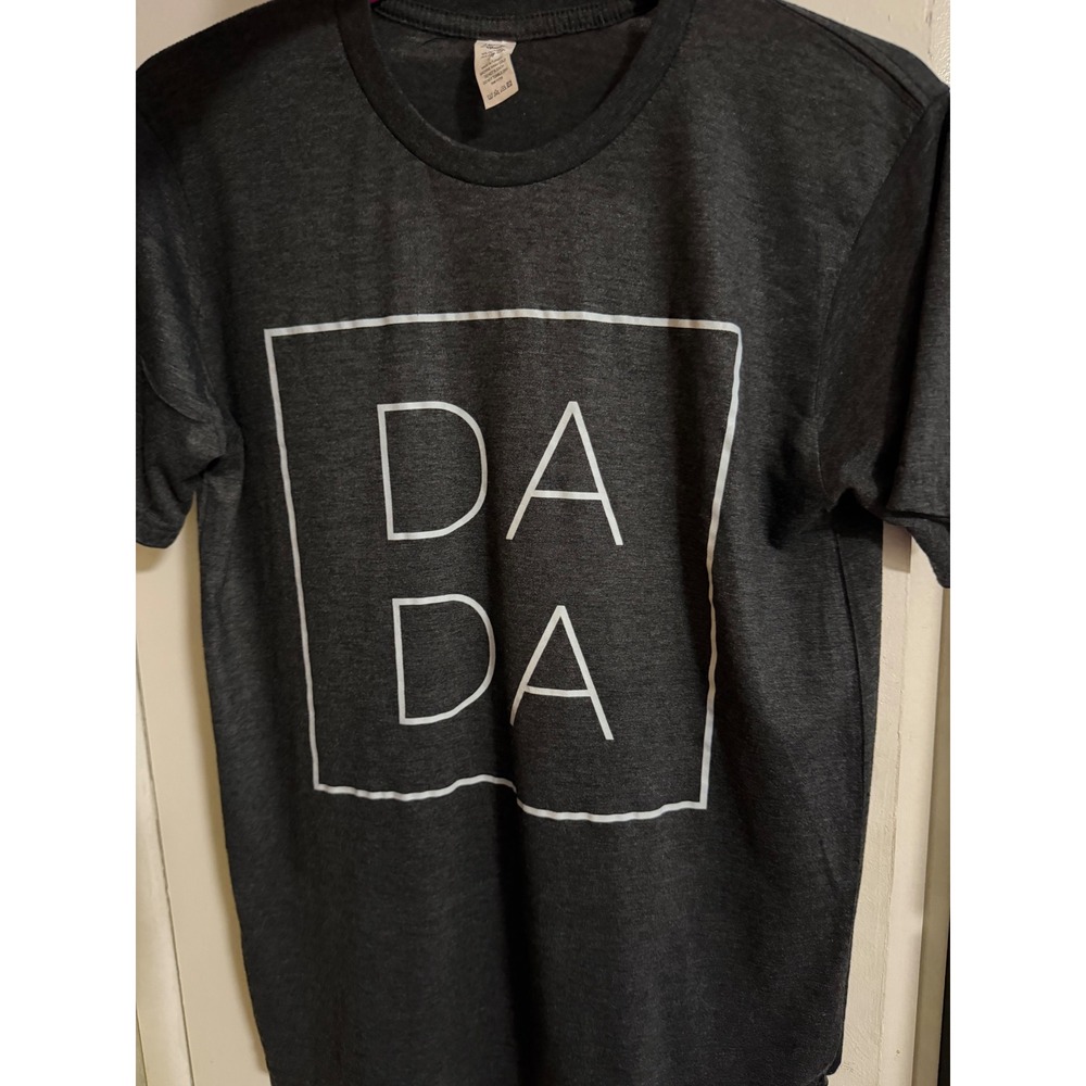 Laviwa Sports Dada Graphic T-Shirt Charcoal Gray Heather Mens Short Sleeve Tee